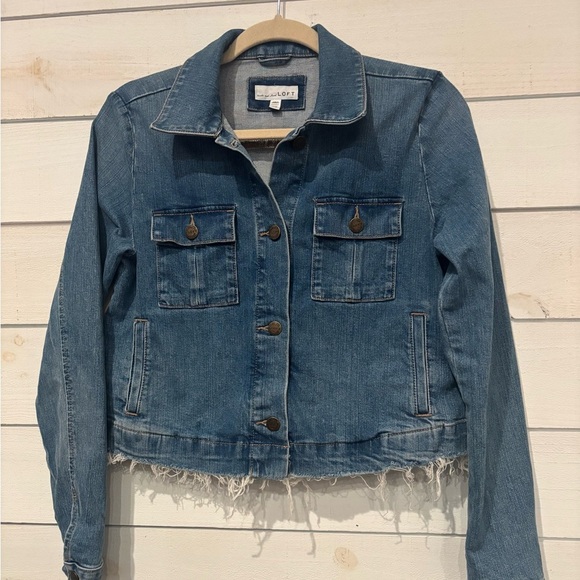 LOFT Blue Jean Jacket Classic Denim Style - Picture 2 of 11